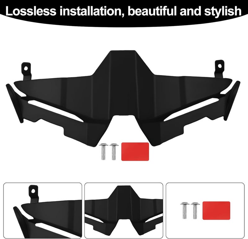 XIDAODIT For CFMOTO 675SR 675SRR 675 SR 675SR-R 675SS 2024 2025 Motorcycle Front Fairing Winglet Aerodynamic Spoiler Beak Nose Cone Extension Fixed Wing Kit (Black) - Image 5